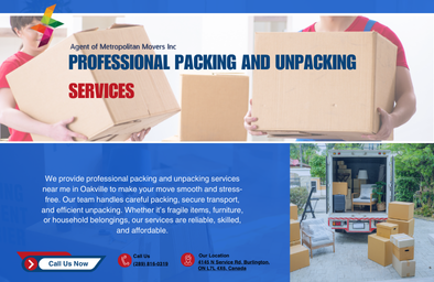 Best Packing and unpacking services near me in Oakville