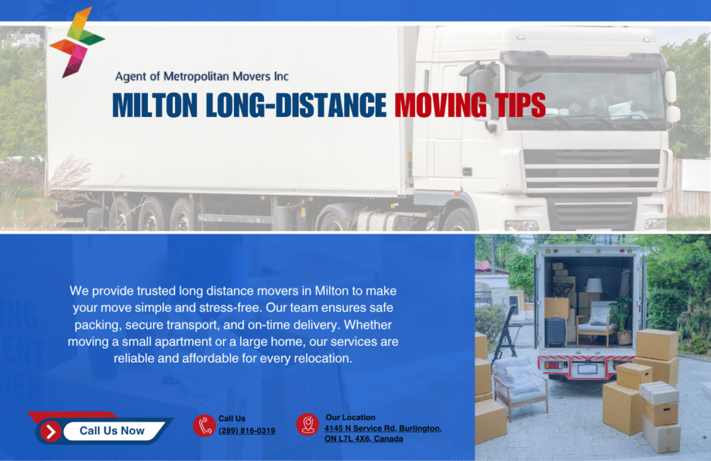 Milton long distance moving tips