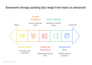 moving tips Burlington basement