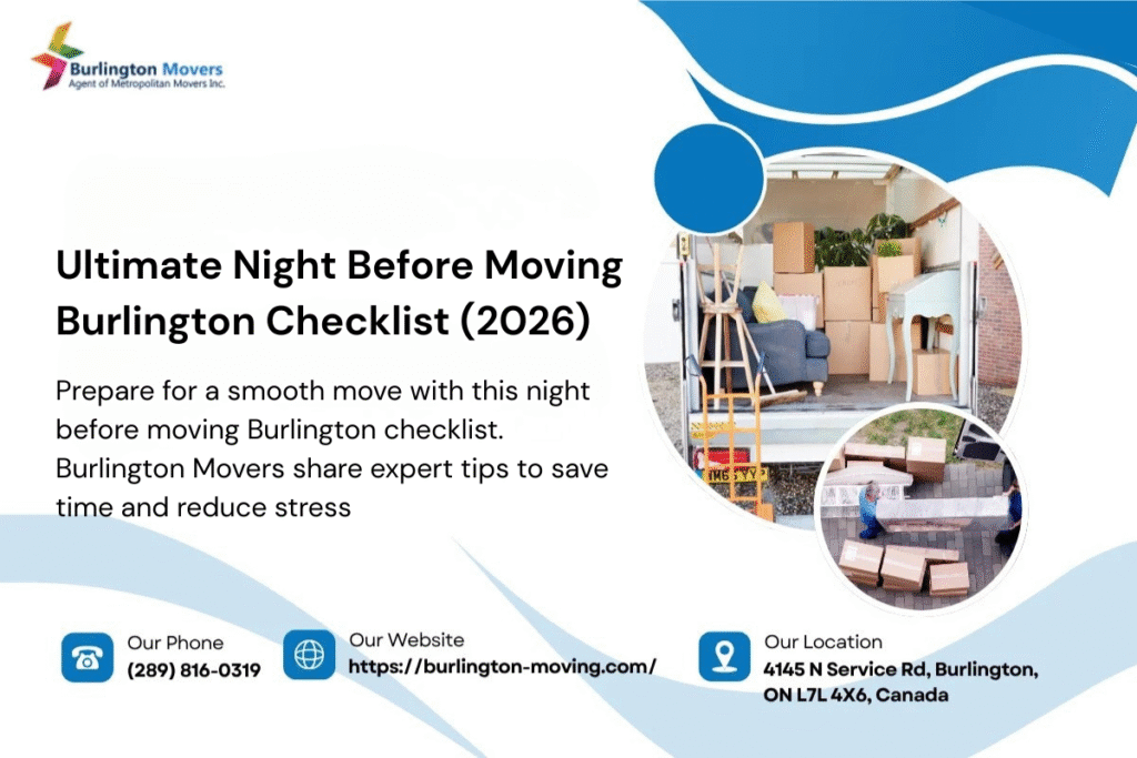 night before moving Burlington