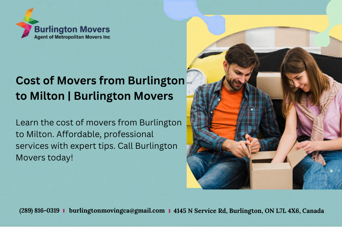 cost of movers from Burlington to Milton
