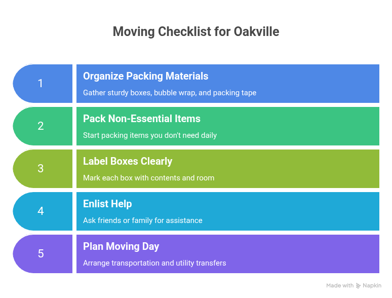 moving checklist in Oakville